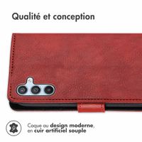 imoshion Étui de télephone portefeuille de luxe Samsung Galaxy A54 (5G) - Rouge