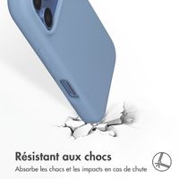Accezz Coque Liquid Silicone avec MagSafe Apple iPhone 18 Pro Max / 17 Pro Max - Bleu clair