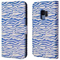 imoshion Étui de télephone portefeuille Design Samsung Galaxy S9 - White Blue Stripes