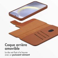 Accezz Étui de télephone portefeuille en cuir 2-en-1 avec MagSafe Samsung Galaxy S25 Plus - Sienna Brown