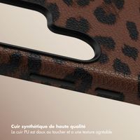 Selencia Coque Sabi imprimé panthère avec MagSafe Samsung Galaxy S24 Ultra - Mocha Brown