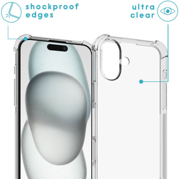 imoshion Coque arrière transparente avec cordon Apple iPhone 16 Plus - Noir