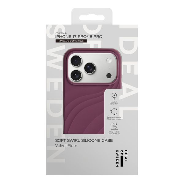 iDeal of Sweden Coque Soft Swirl Silicone MagSafe Apple iPhone 17 Pro - Velvet Plum