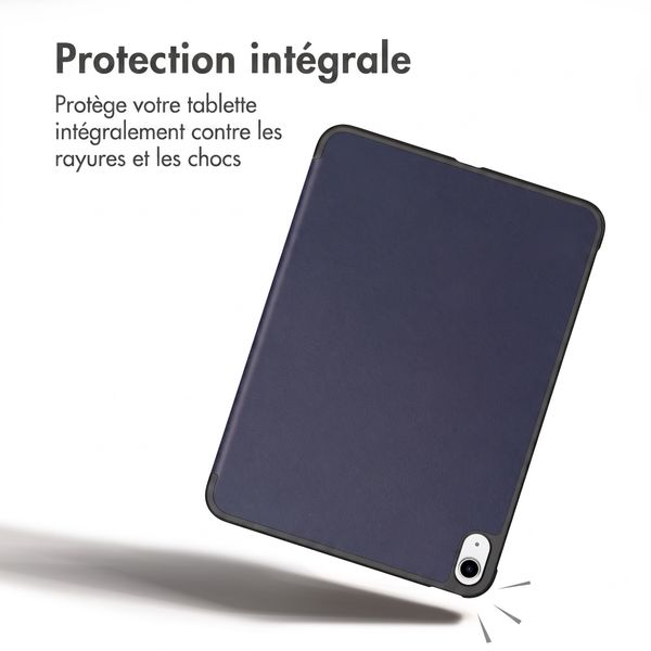 imoshion Coque tablette Trifold Apple iPad 11 (2025) 11 pouces A16 / iPad 10 (2022) 10.9 pouces - Bleu