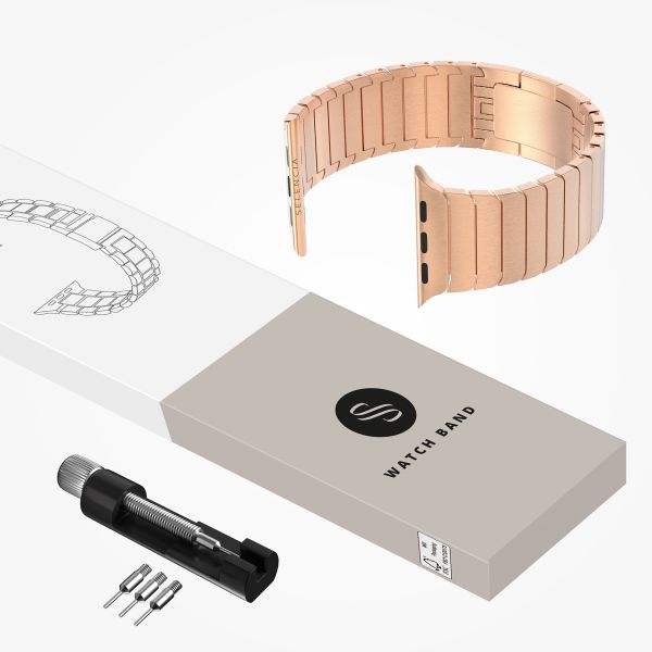 Selencia Bracelet à maillons en acier Apple Watch | 38/40/41/42 mm - Rose Doré
