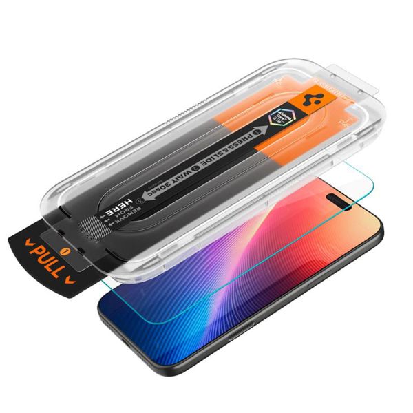 Spigen EZ Fit Glas.tR avec plateau d'installation - 1 pack Apple iPhone 17 Pro