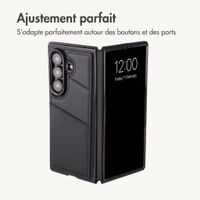 imoshion Étui arrière MagSafe en cuir synthétique avec porte-cartes Samsung Galaxy Z Fold 8 Ultra - Noir