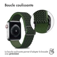 imoshion Bracelet en nylon élastique Apple Watch | 38/40/41/42 mm - Vert foncé