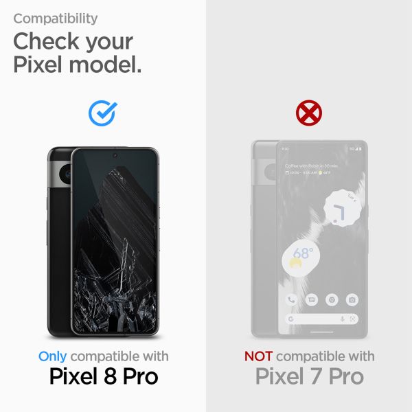 Spigen Protection d'écran en verre trempé GLAStR Fit 2 Paquets + Applicator Google Pixel 8 Pro