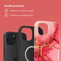 Selencia Coque arrière Vivid avec MagSafe Apple iPhone 15 - Rosy Marble