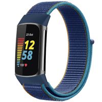 imoshion Bracelet en nylon Fitbit Charge 5 - Taille S - Bleu foncé