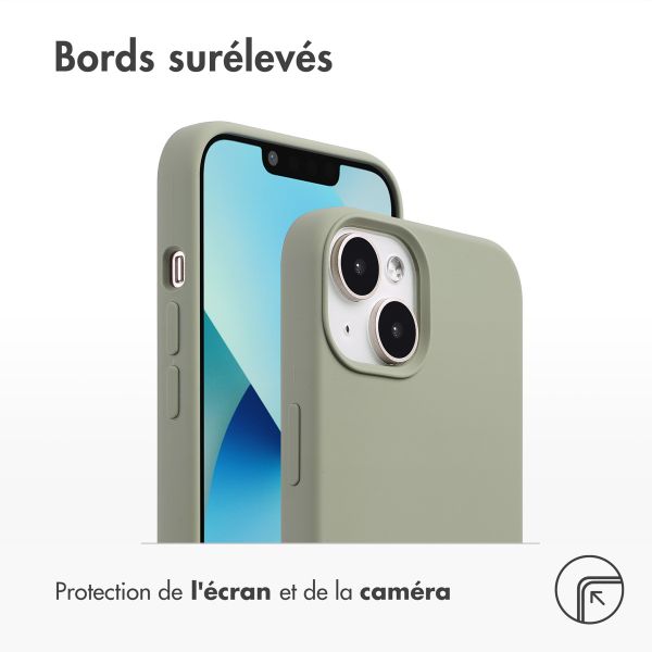Accezz Coque Liquid Silicone avec MagSafe Apple iPhone 13 Mini - Cooper Green