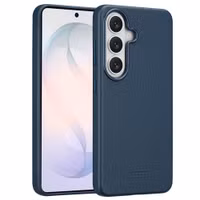 Accezz Coque arrière en cuir avec MagSafe Samsung Galaxy S26 - Nightfall Blue