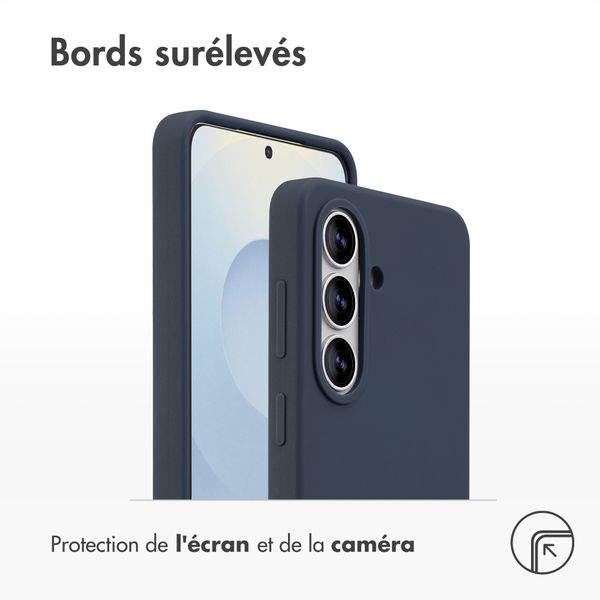 Accezz Coque Liquid Silicone Samsung Galaxy S26 - Bleu foncé