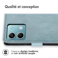 imoshion Étui de télephone portefeuille de luxe Xiaomi Redmi Note 13 (5G) - Bleu clair