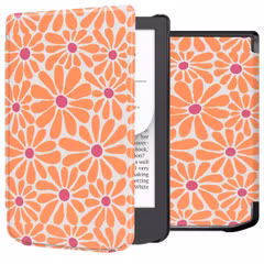 imoshion Design Slim Hard Case Sleepcover Pocketbook Verse / Verse Lite / Verse Pro / Vivlio Light / Light HD - Orange Flowers Connect