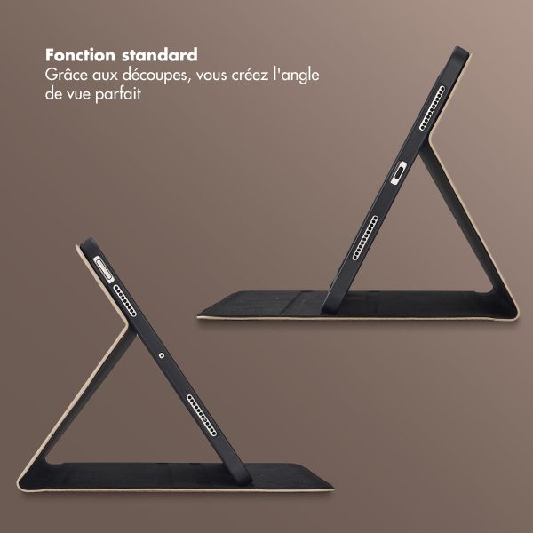 Selencia Coque tablette Riva Apple iPad Air 11 pouces (2026) M4 / (2025) M3 / (2024) M2 / Air 5 (2022) / Air 4 (2020) - Beige