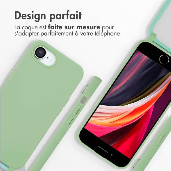 imoshion Coque en silicone avec cordon Apple iPhone 17e / 16e - Vert