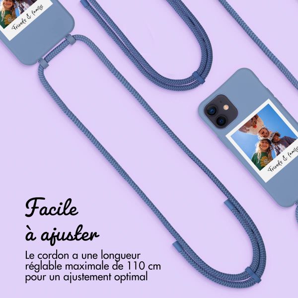 Coque Color MagSafe avec cordon amovible et photo et/ou texte personnalisés Apple iPhone 12 (Pro) - Polaroid