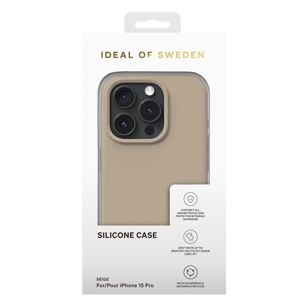 iDeal of Sweden Coque Silicone Apple iPhone 15 Pro - Beige