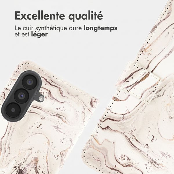 imoshion Étui de télephone portefeuille Design Samsung Galaxy A57 (5G) - Sandy Marble