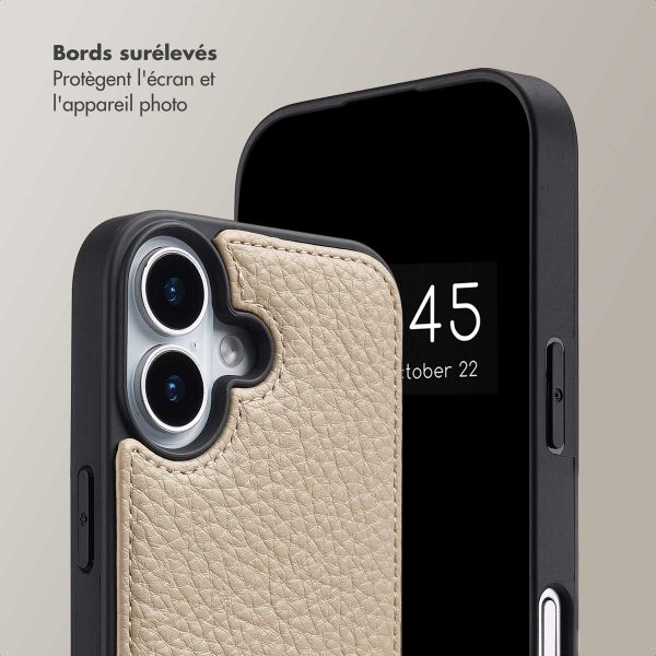 Selencia Coque de télephone Nova avec cordon et porte-cartes Apple iPhone 17 - Beige