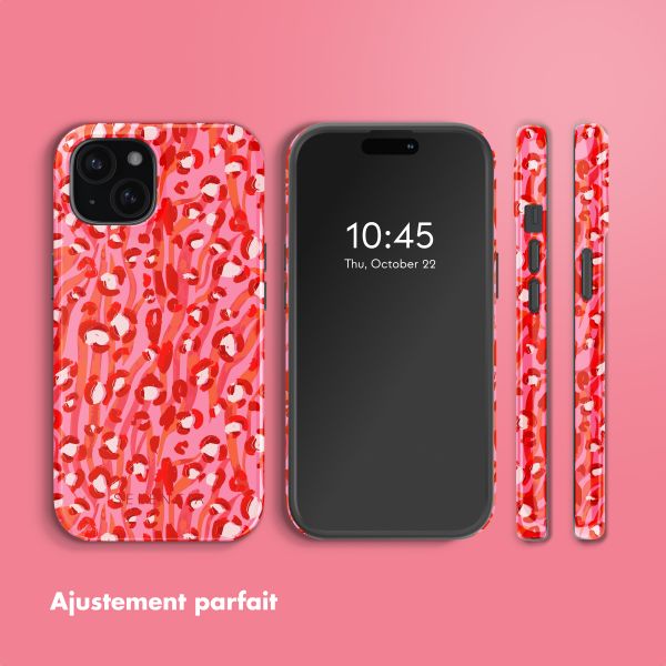 Selencia Coque arrière Vivid avec MagSafe Apple iPhone 15 - Wild Spots Lipstick