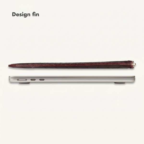 Selencia Pochette ordinateur Croco 15-16 pouces - Burgundy