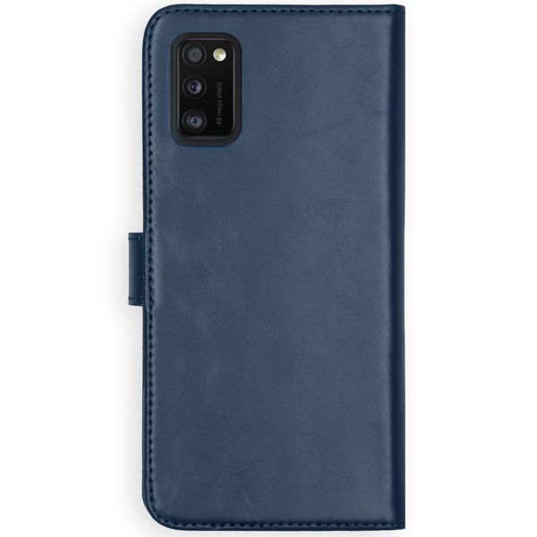 Selencia Étui portefeuille en cuir véritable Samsung Galaxy A41 - Bleu