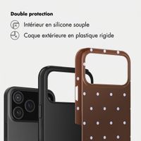 Selencia Coque arrière Vivid Apple iPhone 17 Pro Max - Happy Dots Chocolate