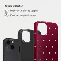 Selencia Coque arrière Vivid Apple iPhone 13 Pro - Happy Dots Burgundy
