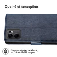 imoshion Étui de télephone portefeuille de luxe Oppo Reno 13 F (5G) - Bleu foncé