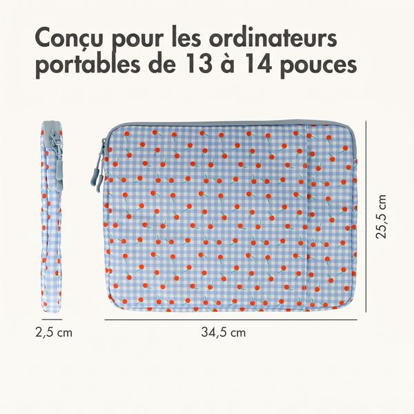 imoshion Pochette ordinateur Design 13-14 pouces - Cherry Check