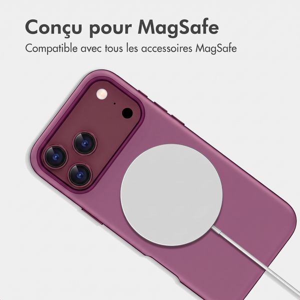 imoshion Coque arrière Color avec Thin MagSafe Ring Apple iPhone 18 Pro / 17 Pro - Violet