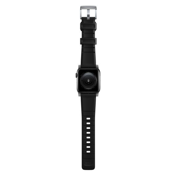 Nomad Bracelet robuste FKM Apple Watch | 44/45/46/49 mm - Argent / Noir