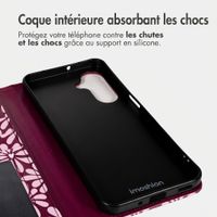 imoshion Étui de télephone portefeuille Design Samsung Galaxy A55 - Bloom Love Blush