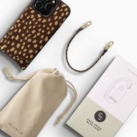 Selencia Nova coque arrière en cuir véritable avec porte-cartes Apple iPhone 14 Pro - Fawn Chic