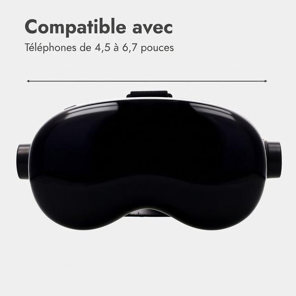 imoshion Lunettes de réalité virtuelle avec casque Bluetooth - Noir