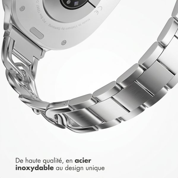 Selencia Bracelet Chain Samsung Galaxy Watch 9 (40/44mm) / Watch 8 (40/44mm) / Classic (46mm) - Argent
