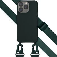 Selencia Coque silicone avec cordon amovible Apple iPhone 13 - Vert foncé