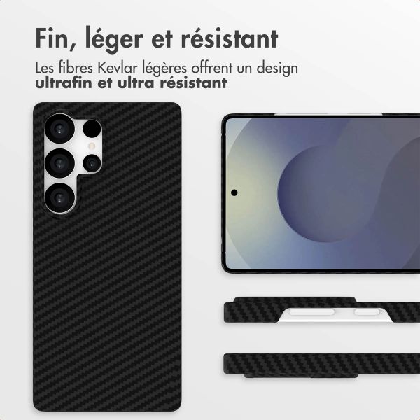 Accezz Coque Kevlar® MagSafe Samsung Galaxy S25 Ultra - Noir