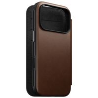 Nomad Étui de télephone portefeuille Modern Leather Folio Apple iPhone 18 Pro / 17 Pro - Brown