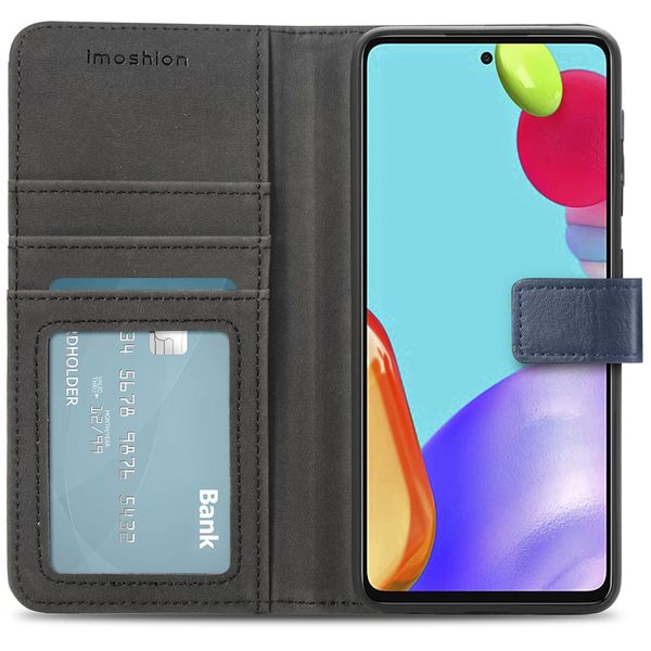 imoshion Étui de télephone portefeuille de luxe Samsung Galaxy A52(s) (5G/4G) - Bleu foncé
