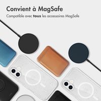 imoshion Coque Pailletée avec MagSafe Apple iPhone 16 - Paillettes Transparent