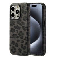 Selencia Coque Sabi imprimé panthère avec MagSafe Apple iPhone 15 Pro - Midnight Black
