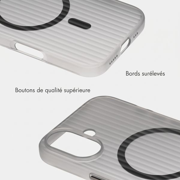 Accezz Coque arrière Lite avec MagSafe | Fluted | Apple iPhone 17 - Matte Black
