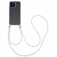 imoshion Coque avec dragonne + bracelet - Perles Apple iPhone 16 Pro Max - Transparent