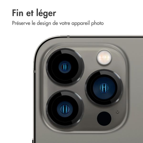 imoshion ﻿Lot de 2 protections d'objectif de caméra Apple iPhone 13 Pro / 13 Pro Max - Noir