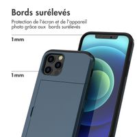 imoshion Coque arrière avec porte-cartes Apple iPhone 12 (Pro) - Bleu foncé