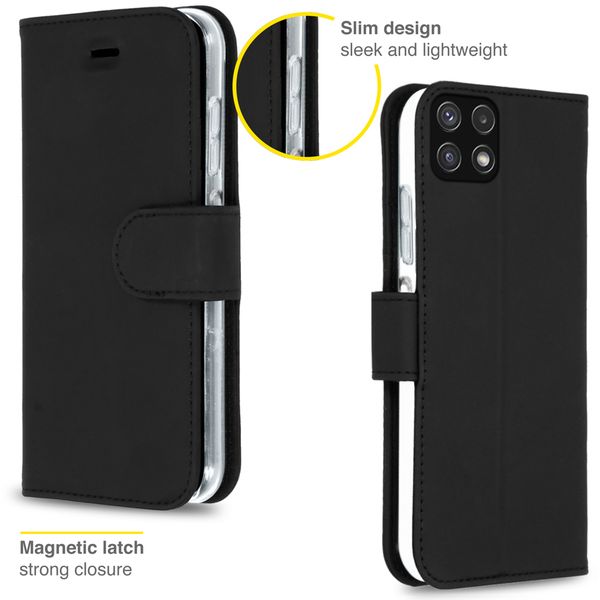Accezz Étui de télephone Wallet Samsung Galaxy A22 (5G) - Noir
